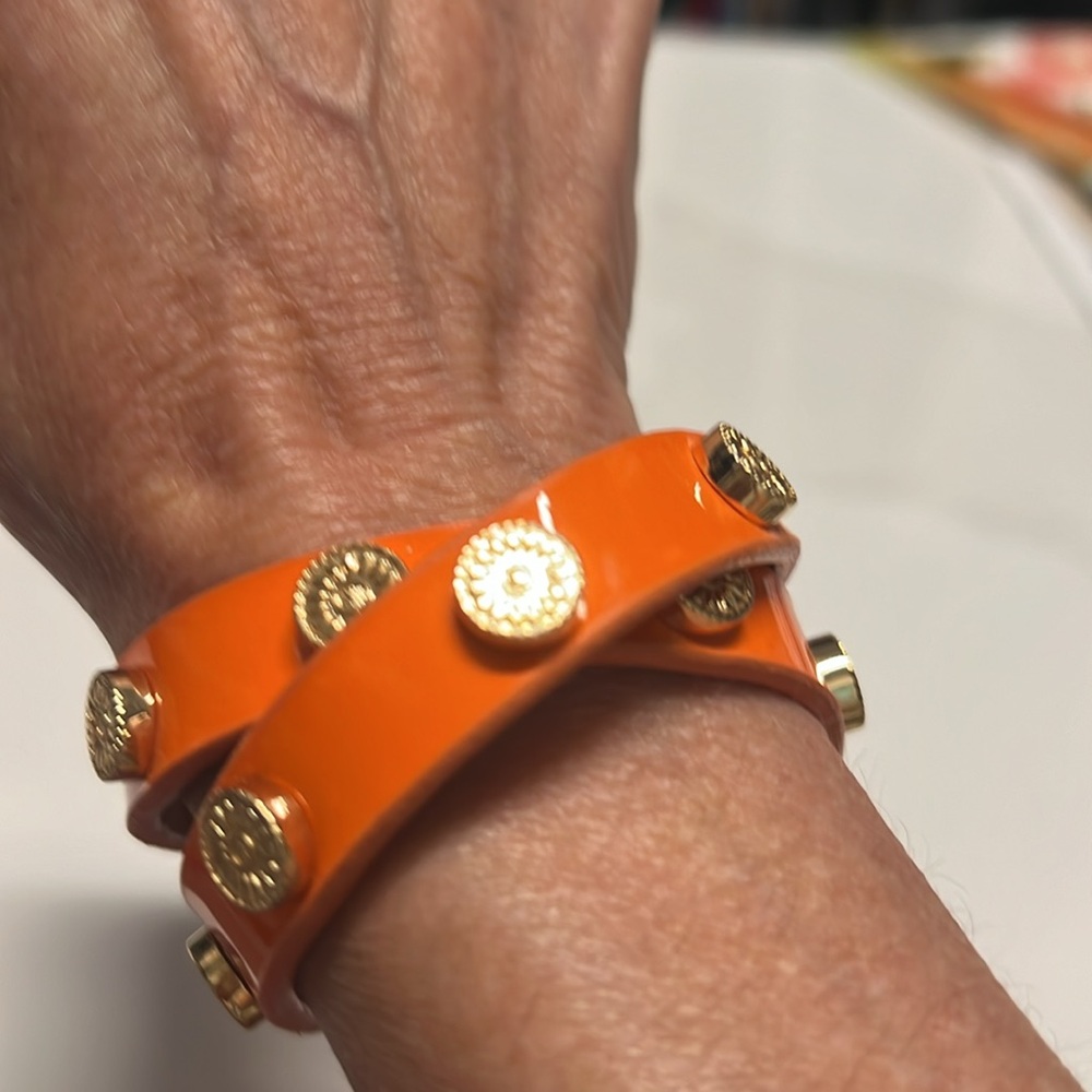 Tory Burch orange wrap bracelet